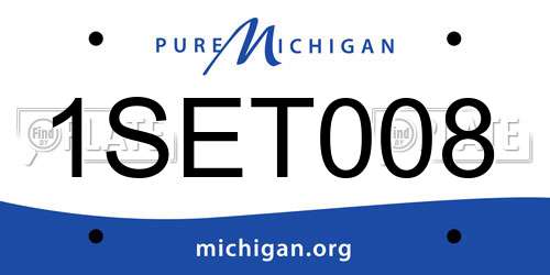 1SET008 Michigan License Plate