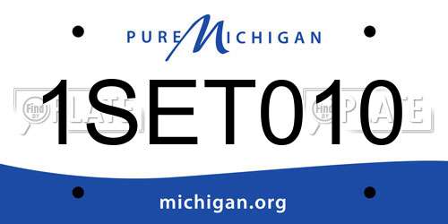 1SET010 Michigan License Plate