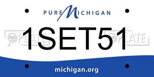 1SET51 Michigan License Plate