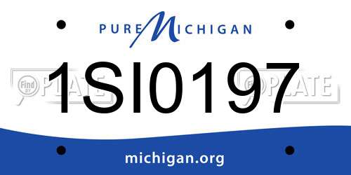 1SI0197 Michigan License Plate