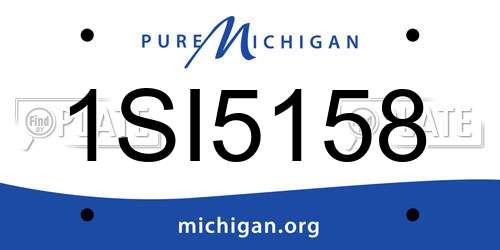 1SI5158 Michigan License Plate