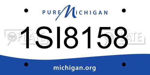 1SI8158 Michigan License Plate