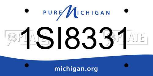 1SI8331 Michigan License Plate