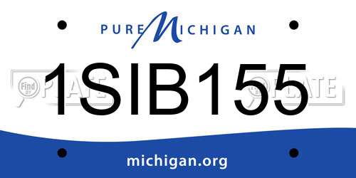 1SIB155 Michigan License Plate