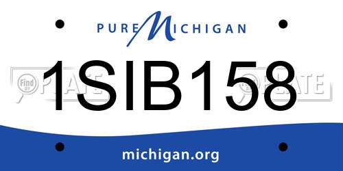 1SIB158 Michigan License Plate