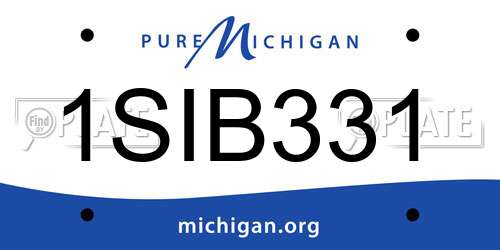 1SIB331 Michigan License Plate