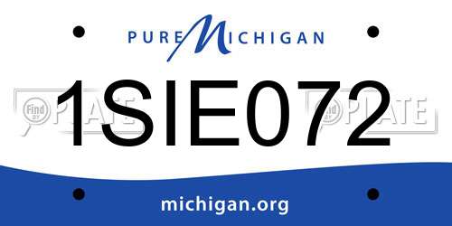 1SIE072 Michigan License Plate