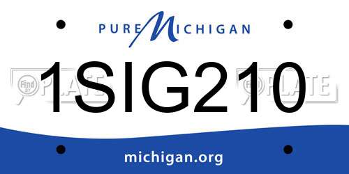 1SIG210 Michigan License Plate