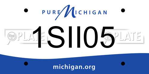 1SII05 Michigan License Plate