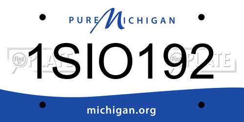 1SIO192 Michigan License Plate