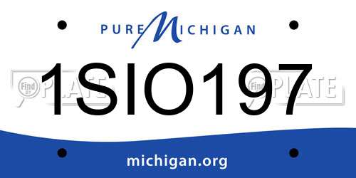1SIO197 Michigan License Plate