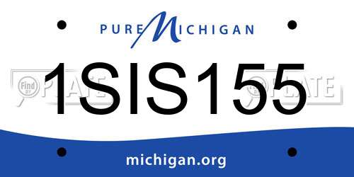 1SIS155 Michigan License Plate