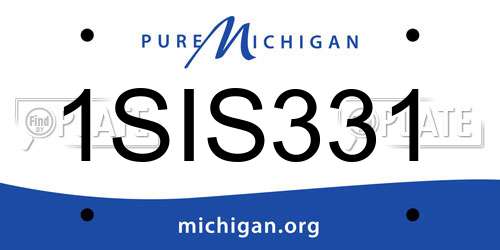 1SIS331 Michigan License Plate