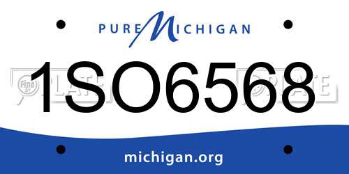 1SO6568 Michigan License Plate