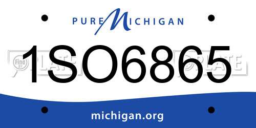 1SO6865 Michigan License Plate