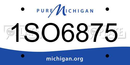 1SO6875 Michigan License Plate