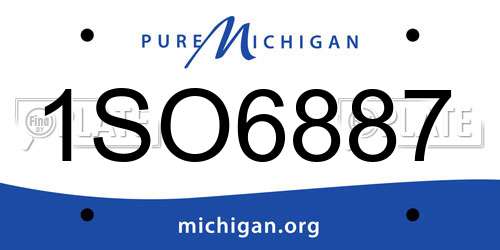 1SO6887 Michigan License Plate