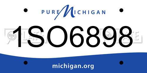 1SO6898 Michigan License Plate