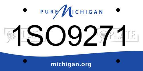 1SO9271 Michigan License Plate
