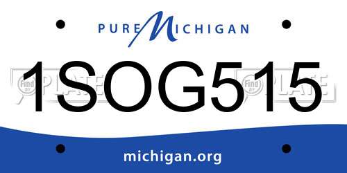1SOG515 Michigan License Plate