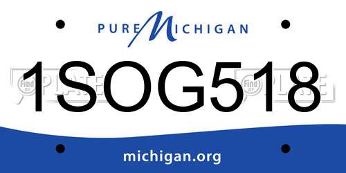 1SOG518 Michigan License Plate