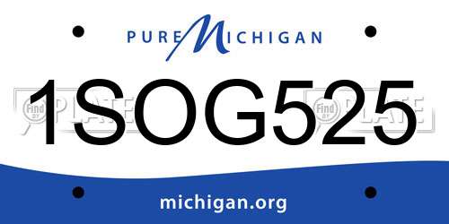 1SOG525 Michigan License Plate