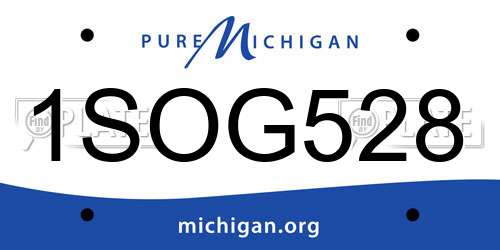 1SOG528 Michigan License Plate