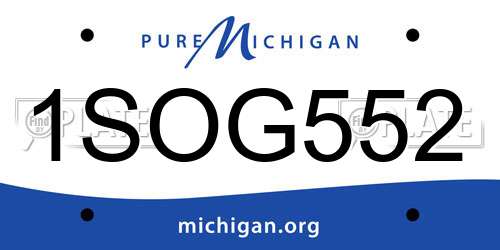 1SOG552 Michigan License Plate