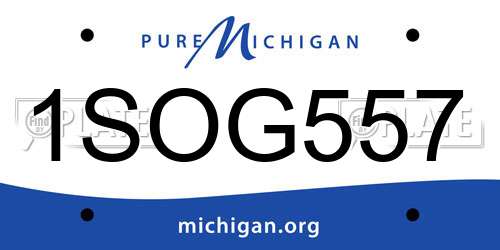 1SOG557 Michigan License Plate