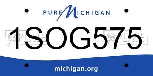 1SOG575 Michigan License Plate