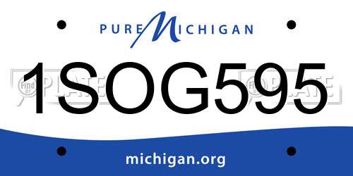 1SOG595 Michigan License Plate