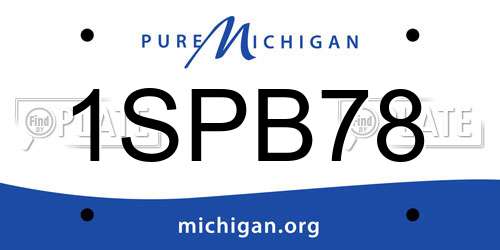 1SPB78 Michigan License Plate