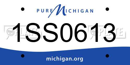 1SS0613 Michigan License Plate