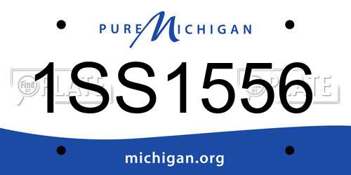 1SS1556 Michigan License Plate