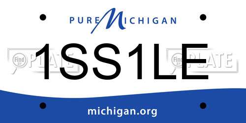 1SS1LE Michigan License Plate