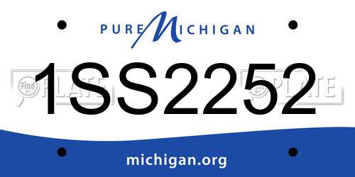 1SS2252 Michigan License Plate