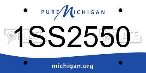 1SS2550 Michigan License Plate
