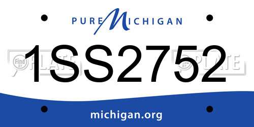 1SS2752 Michigan License Plate