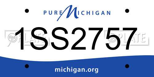 1SS2757 Michigan License Plate
