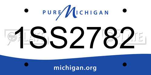 1SS2782 Michigan License Plate