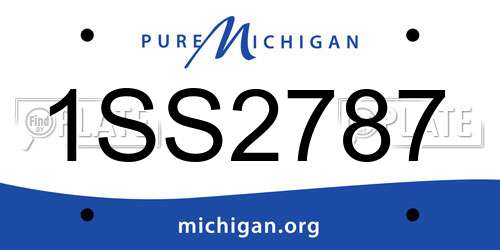 1SS2787 Michigan License Plate
