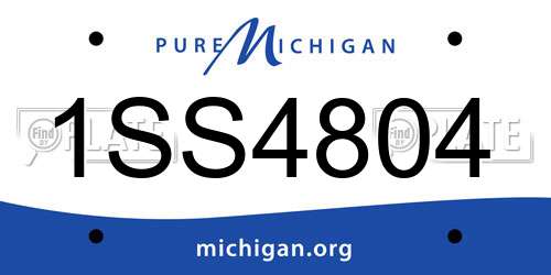 1SS4804 Michigan License Plate