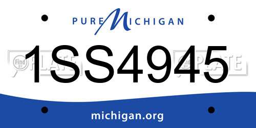 1SS4945 Michigan License Plate