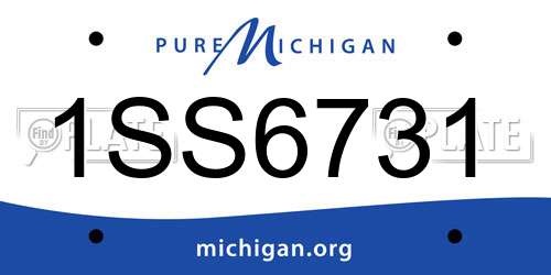 1SS6731 Michigan License Plate