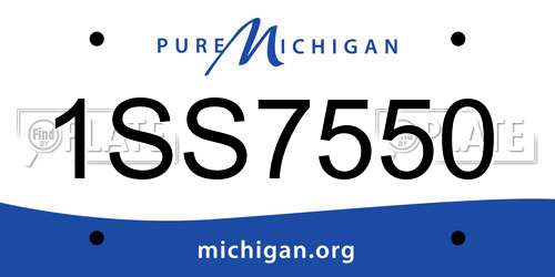 1SS7550 Michigan License Plate