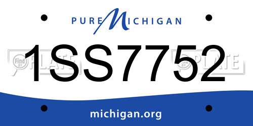 1SS7752 Michigan License Plate