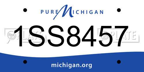 1SS8457 Michigan License Plate