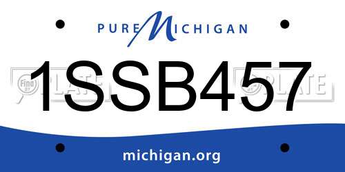 1SSB457 Michigan License Plate