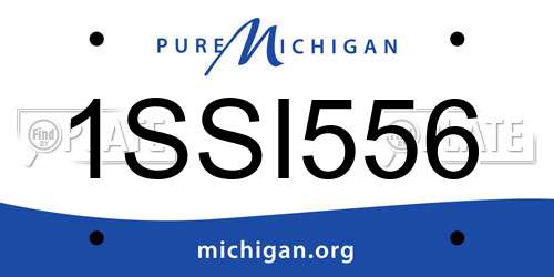 1SSI556 Michigan License Plate