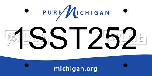 1SST252 Michigan License Plate